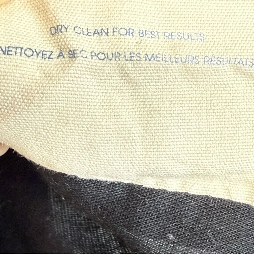 Anthropologie Edme & Esyllte Navy Embroidered Cotton Silk Blouse Top Women Sz 4